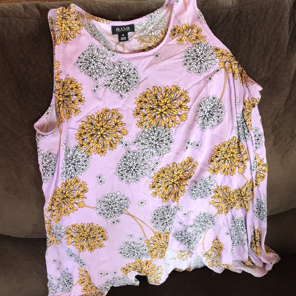 Ana size medium floral purple business causal tank top